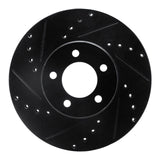 R1 Concepts 93-07 Ford Thunderbird Front Left Drilled & Slotted Black Brake Rotor by R1 Concepts RNC-633-54038L