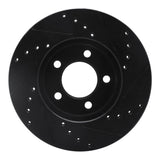 R1 Concepts 91-00 Ford Thunderbird Front Left Drilled & Slotted Black Brake Rotor by R1 Concepts RNC-633-54039L