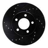 R1 Concepts 91-00 Ford Thunderbird Front Left Drilled & Slotted Black Brake Rotor by R1 Concepts RNC-633-54039L