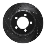 R1 Concepts 67-67 Ford Thunderbird Front Left Drilled & Slotted Black Brake Rotor by R1 Concepts RNC-633-54042L
