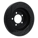 R1 Concepts 67-67 Ford Galaxie Front Right Drilled & Slotted Black Brake Rotor by R1 Concepts RNC-633-54042R
