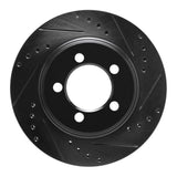 R1 Concepts 67-67 Ford Galaxie Front Right Drilled & Slotted Black Brake Rotor by R1 Concepts RNC-633-54042R