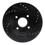R1 Concepts 00-15 Ford Focus Front Left Drilled & Slotted Black Brake Rotor by R1 Concepts RNC-633-54045L