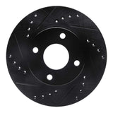 R1 Concepts 00-15 Ford Focus Front Left Drilled & Slotted Black Brake Rotor by R1 Concepts RNC-633-54045L