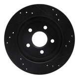 R1 Concepts 00-06 Ford Thunderbird Rear Left Drilled & Slotted Black Brake Rotor by R1 Concepts RNC-633-54046L