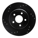 R1 Concepts 00-06 Ford Thunderbird Rear Left Drilled & Slotted Black Brake Rotor by R1 Concepts RNC-633-54046L