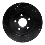 R1 Concepts 00-06 Ford Thunderbird Rear Right Drilled & Slotted Black Brake Rotor by R1 Concepts RNC-633-54046R