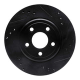 R1 Concepts 00-06 Ford Thunderbird Rear Right Drilled & Slotted Black Brake Rotor by R1 Concepts RNC-633-54046R