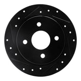 R1 Concepts 01-19 Ford Fiesta (USA/Canada) Rear Left Drilled & Slotted Black Brake Rotor by R1 Concepts RNC-633-54049L