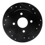 R1 Concepts 01-19 Ford Fiesta (USA/Canada) Rear Right Drilled & Slotted Black Brake Rotor by R1 Concepts RNC-633-54049R