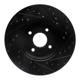 R1 Concepts 02-04 Ford Focus Front Left Drilled & Slotted Black Brake Rotor by R1 Concepts RNC-633-54050L