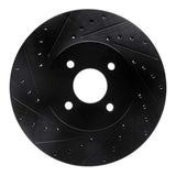 R1 Concepts 02-04 Ford Focus Front Left Drilled & Slotted Black Brake Rotor by R1 Concepts RNC-633-54050L