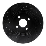 R1 Concepts 02-04 Ford Focus Front Right Drilled & Slotted Black Brake Rotor by R1 Concepts RNC-633-54050R