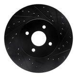 R1 Concepts 02-04 Ford Focus Front Right Drilled & Slotted Black Brake Rotor by R1 Concepts RNC-633-54050R