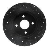 R1 Concepts 02-04 Ford Focus Rear Left Drilled & Slotted Black Brake Rotor by R1 Concepts RNC-633-54051L