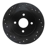 R1 Concepts 02-04 Ford Focus Rear Left Drilled & Slotted Black Brake Rotor by R1 Concepts RNC-633-54051L