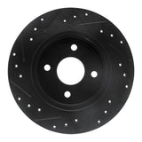 R1 Concepts 02-04 Ford Focus Rear Right Drilled & Slotted Black Brake Rotor by R1 Concepts RNC-633-54051R