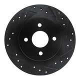 R1 Concepts 02-04 Ford Focus Rear Right Drilled & Slotted Black Brake Rotor by R1 Concepts RNC-633-54051R