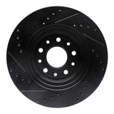 R1 Concepts 05-09 Ford Freestyle Front Right Drilled & Slotted Black Brake Rotor by R1 Concepts RNC-633-54052R