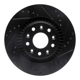 R1 Concepts 05-09 Ford Freestyle Front Right Drilled & Slotted Black Brake Rotor by R1 Concepts RNC-633-54052R