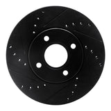 R1 Concepts 05-12 Ford Focus Front Left Drilled & Slotted Black Brake Rotor by R1 Concepts RNC-633-54053L