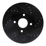 R1 Concepts 05-12 Ford Ecosport (Mexico) Front Right Drilled & Slotted Black Brake Rotor by R1 Concepts RNC-633-54053R