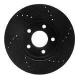 R1 Concepts 05-10 Ford Mustang Front Left Drilled & Slotted Black Brake Rotor by R1 Concepts RNC-633-54056L