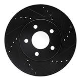 R1 Concepts 05-10 Ford Mustang Front Right Drilled & Slotted Black Brake Rotor by R1 Concepts RNC-633-54056R