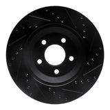 R1 Concepts 05-14 Ford Mustang Front Left Drilled & Slotted Black Brake Rotor by R1 Concepts RNC-633-54057L