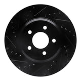R1 Concepts 05-14 Ford Mustang Front Left Drilled & Slotted Black Brake Rotor by R1 Concepts RNC-633-54057L