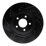 R1 Concepts 05-14 Ford Mustang Front Right Drilled & Slotted Black Brake Rotor by R1 Concepts RNC-633-54057R