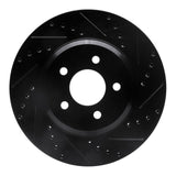 R1 Concepts 05-14 Ford Mustang Front Right Drilled & Slotted Black Brake Rotor by R1 Concepts RNC-633-54057R