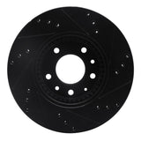 R1 Concepts 06-13 Ford Fusion Front Left Drilled & Slotted Black Brake Rotor by R1 Concepts RNC-633-54059L