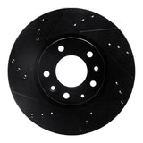 R1 Concepts 06-13 Ford Fusion Front Left Drilled & Slotted Black Brake Rotor by R1 Concepts RNC-633-54059L