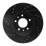 R1 Concepts 06-13 Ford Fusion Front Right Drilled & Slotted Black Brake Rotor by R1 Concepts RNC-633-54059R