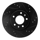 R1 Concepts 06-13 Ford Fusion Front Right Drilled & Slotted Black Brake Rotor by R1 Concepts RNC-633-54059R