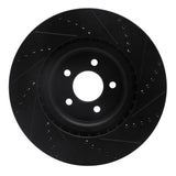 R1 Concepts 07-14 Ford Mustang Front Left Drilled & Slotted Black Brake Rotor by R1 Concepts RNC-633-54060L
