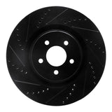 R1 Concepts 07-14 Ford Mustang Front Left Drilled & Slotted Black Brake Rotor by R1 Concepts RNC-633-54060L