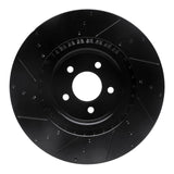 R1 Concepts 07-14 Ford Mustang Front Right Drilled & Slotted Black Brake Rotor by R1 Concepts RNC-633-54060R