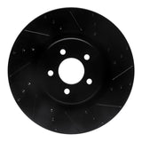 R1 Concepts 07-14 Ford Mustang Front Right Drilled & Slotted Black Brake Rotor by R1 Concepts RNC-633-54060R