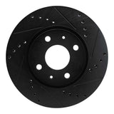 R1 Concepts 08-11 Ford Focus Front Right Drilled & Slotted Black Brake Rotor by R1 Concepts RNC-633-54061R