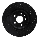 R1 Concepts 09-10 Ford Taurus SHO Front Left Drilled & Slotted Black Brake Rotor by R1 Concepts RNC-633-54062L