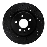 R1 Concepts 09-10 Ford Taurus SHO Front Left Drilled & Slotted Black Brake Rotor by R1 Concepts RNC-633-54062L