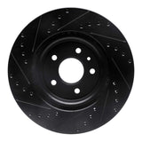 R1 Concepts 09-10 Ford Taurus (Excl SHO) Front Right Drilled & Slotted Black Brake Rotor by R1 Concepts RNC-633-54062R