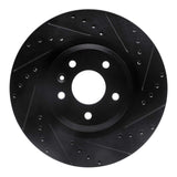 R1 Concepts 09-10 Ford Taurus (Excl SHO) Front Right Drilled & Slotted Black Brake Rotor by R1 Concepts RNC-633-54062R