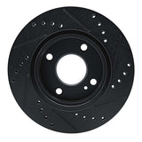 R1 Concepts 11-19 Ford Figo (Mexico) Front Left Drilled & Slotted Black Brake Rotor by R1 Concepts RNC-633-54063L