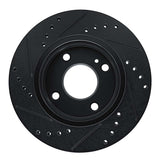 R1 Concepts 11-19 Ford Fiesta (USA/Canada) Front Right Drilled & Slotted Black Brake Rotor by R1 Concepts RNC-633-54063R