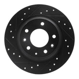 R1 Concepts 98-15 Ford Fusion Rear Left Drilled & Slotted Black Brake Rotor by R1 Concepts RNC-633-54064L
