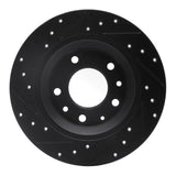 R1 Concepts 98-15 Ford Fusion Rear Right Drilled & Slotted Black Brake Rotor by R1 Concepts RNC-633-54064R