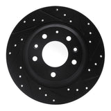R1 Concepts 98-15 Ford Fusion Rear Right Drilled & Slotted Black Brake Rotor by R1 Concepts RNC-633-54064R